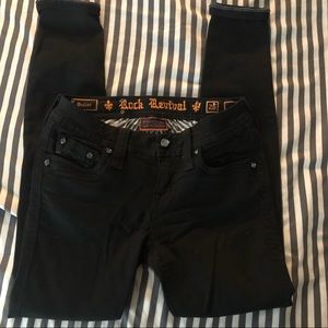 Rock revival black skinny jeans 26
